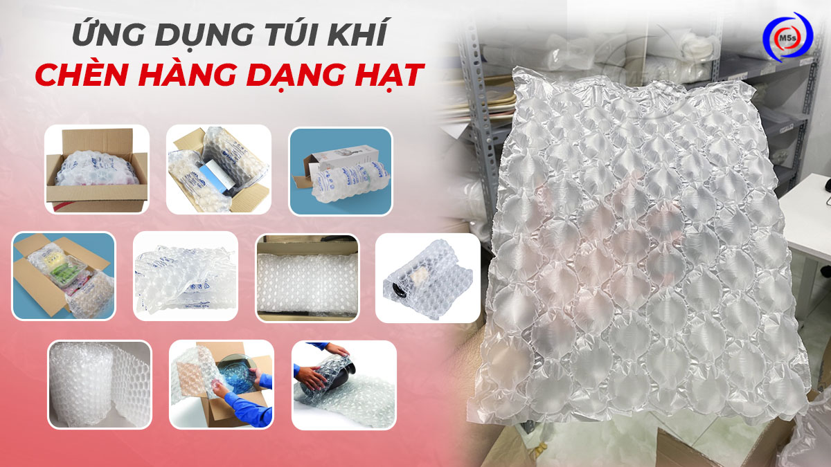Ứng dụng túi khí chèn hàng dạng hạt
