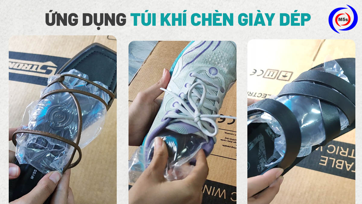 Ứng dụng của túi khí chèn giày dép