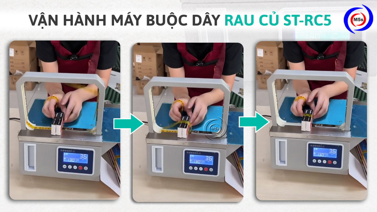 Vận hành máy buộc dây ST-RC5 Vận hành máy buộc dây ST-RC5